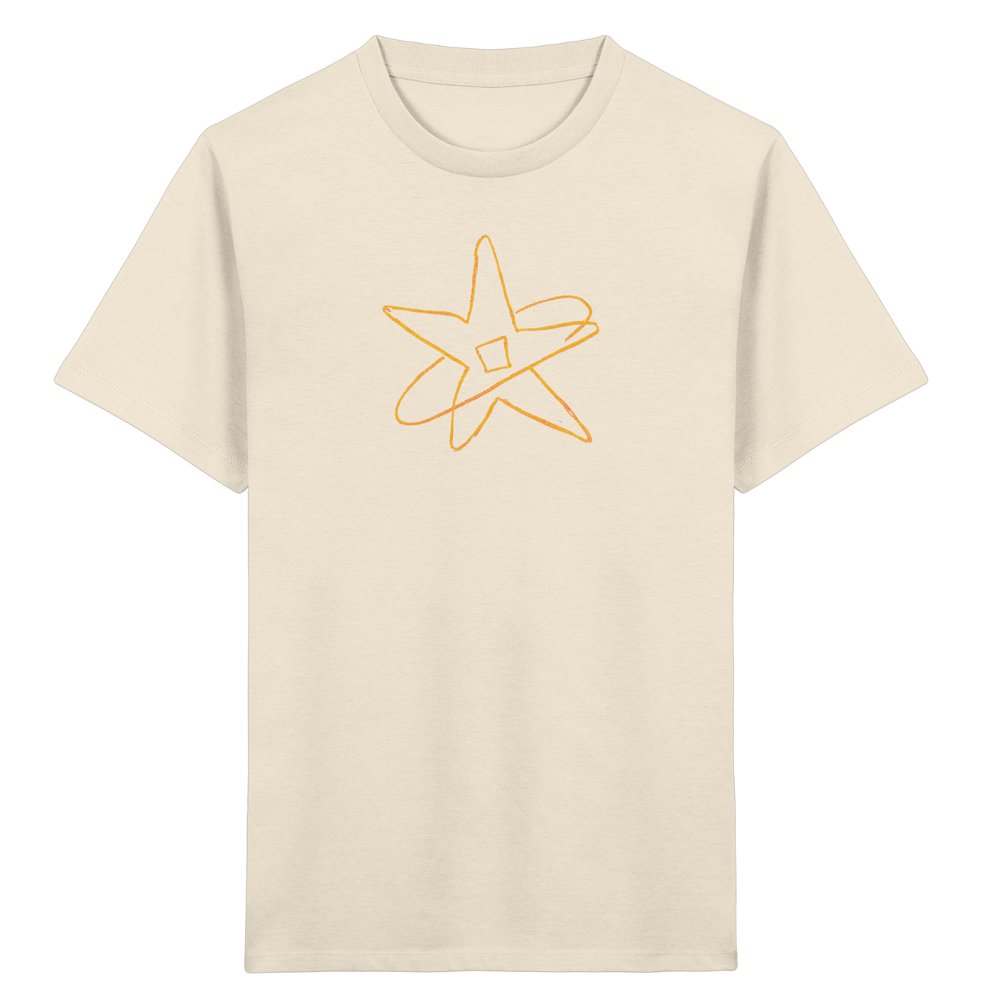Goldgelber Wackelstern – Kinder Bio-T-Shirt
