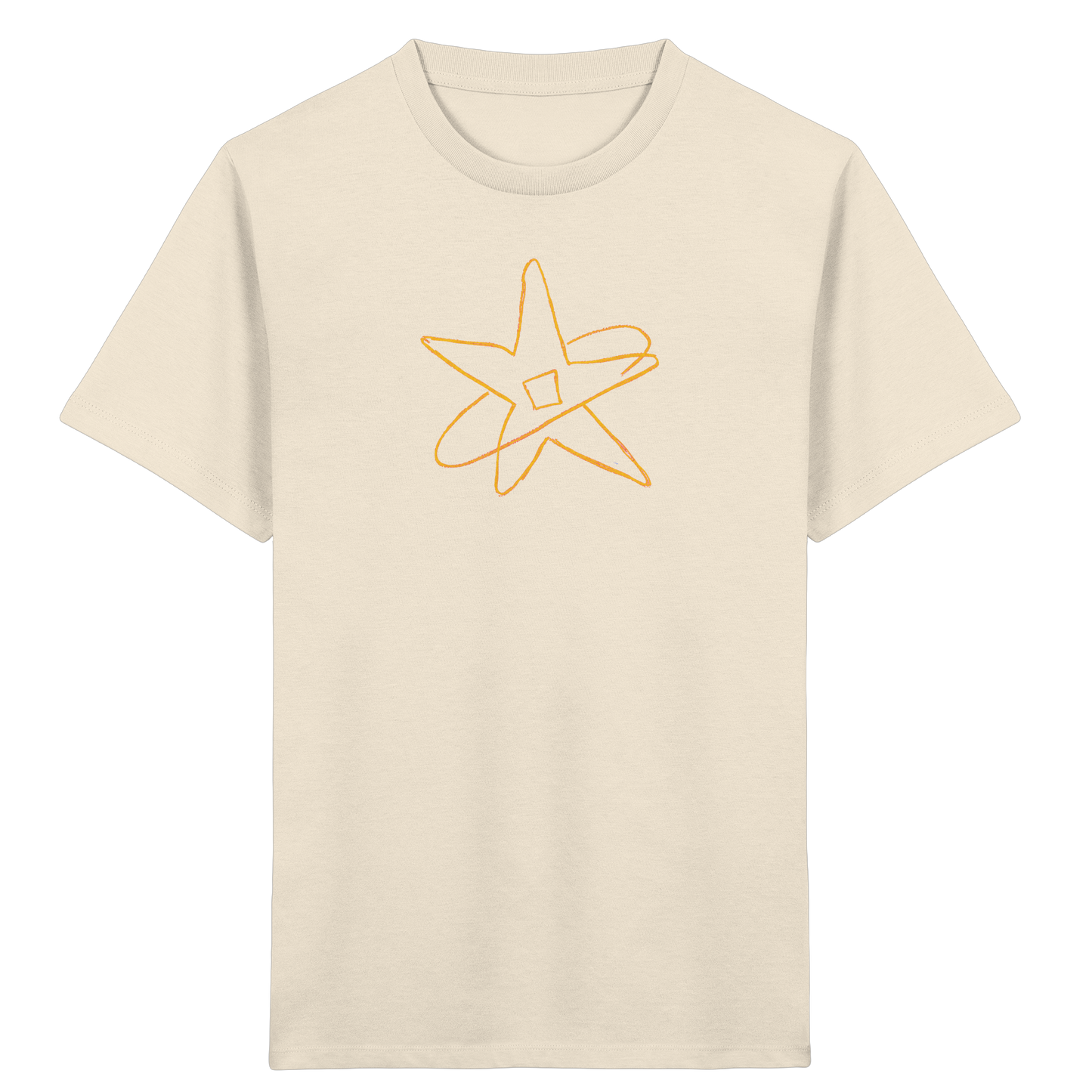Goldgelber Wackelstern für Kinder - Kinder Bio T-Shirt