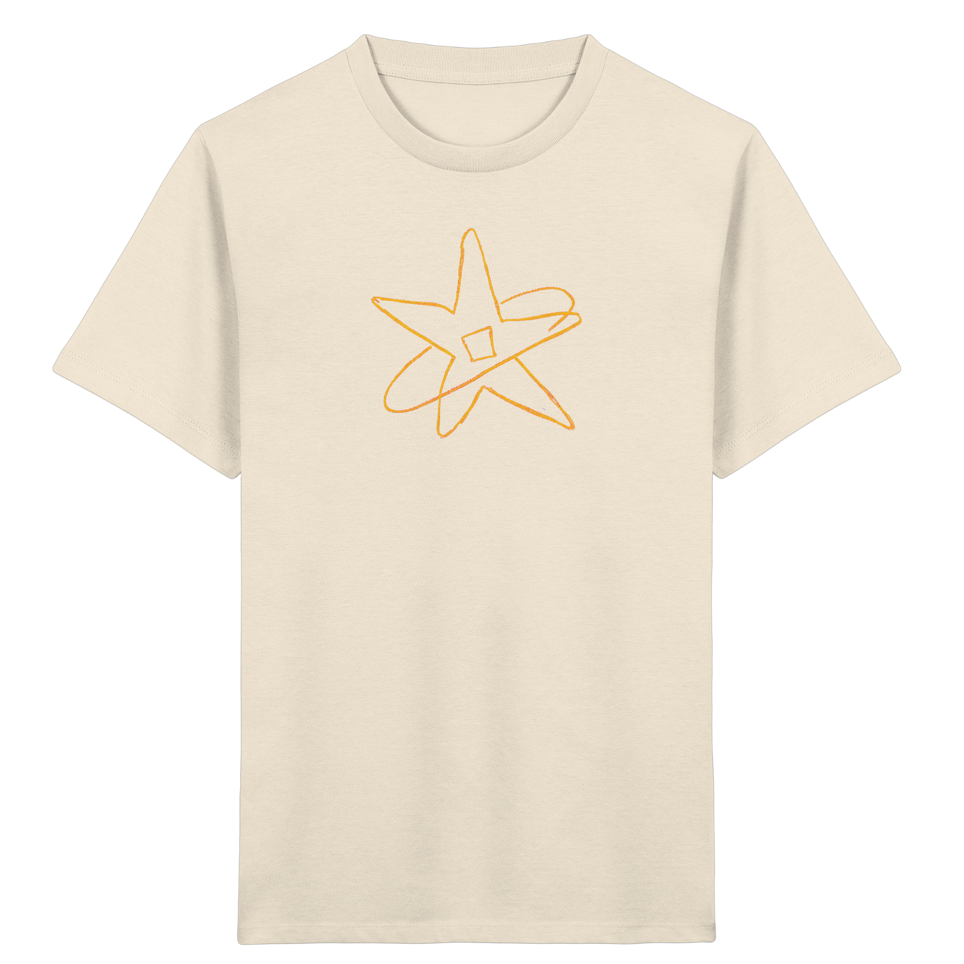 Goldgelber Wackelstern für Kinder - Kinder Bio T-Shirt