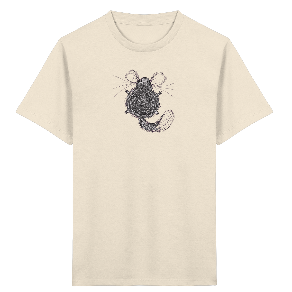 Chinchilla von oben gezeichnet - Kinder Bio T-Shirt