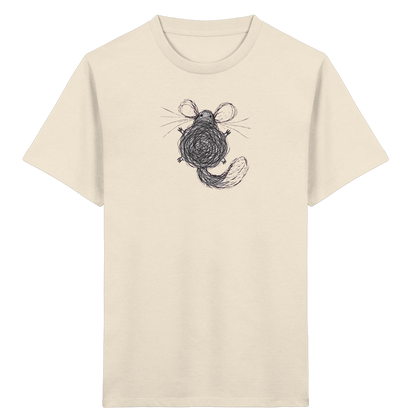 Chinchilla von oben gezeichnet - Kinder Bio T-Shirt