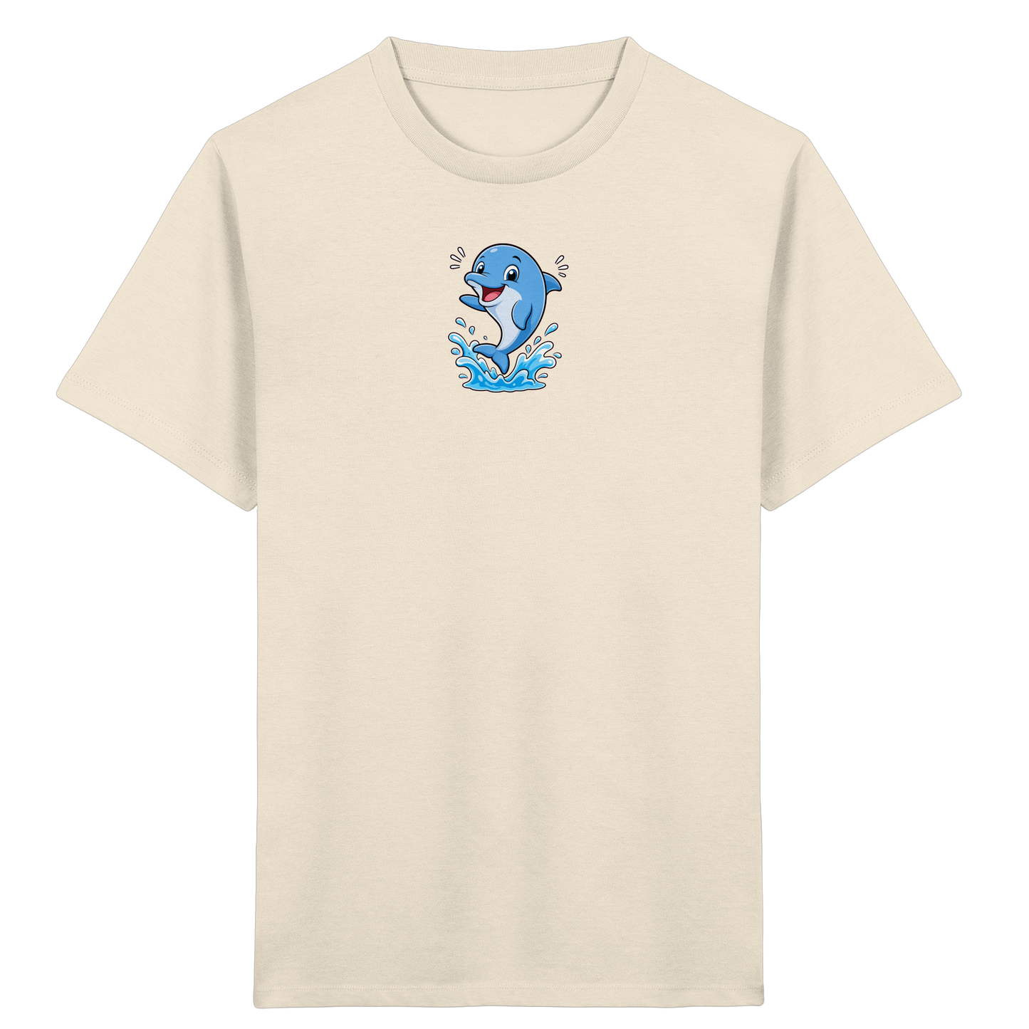 Fröhlicher Delphin: Springendes T-Shirt für Kinder - Kinder Bio T-Shirt