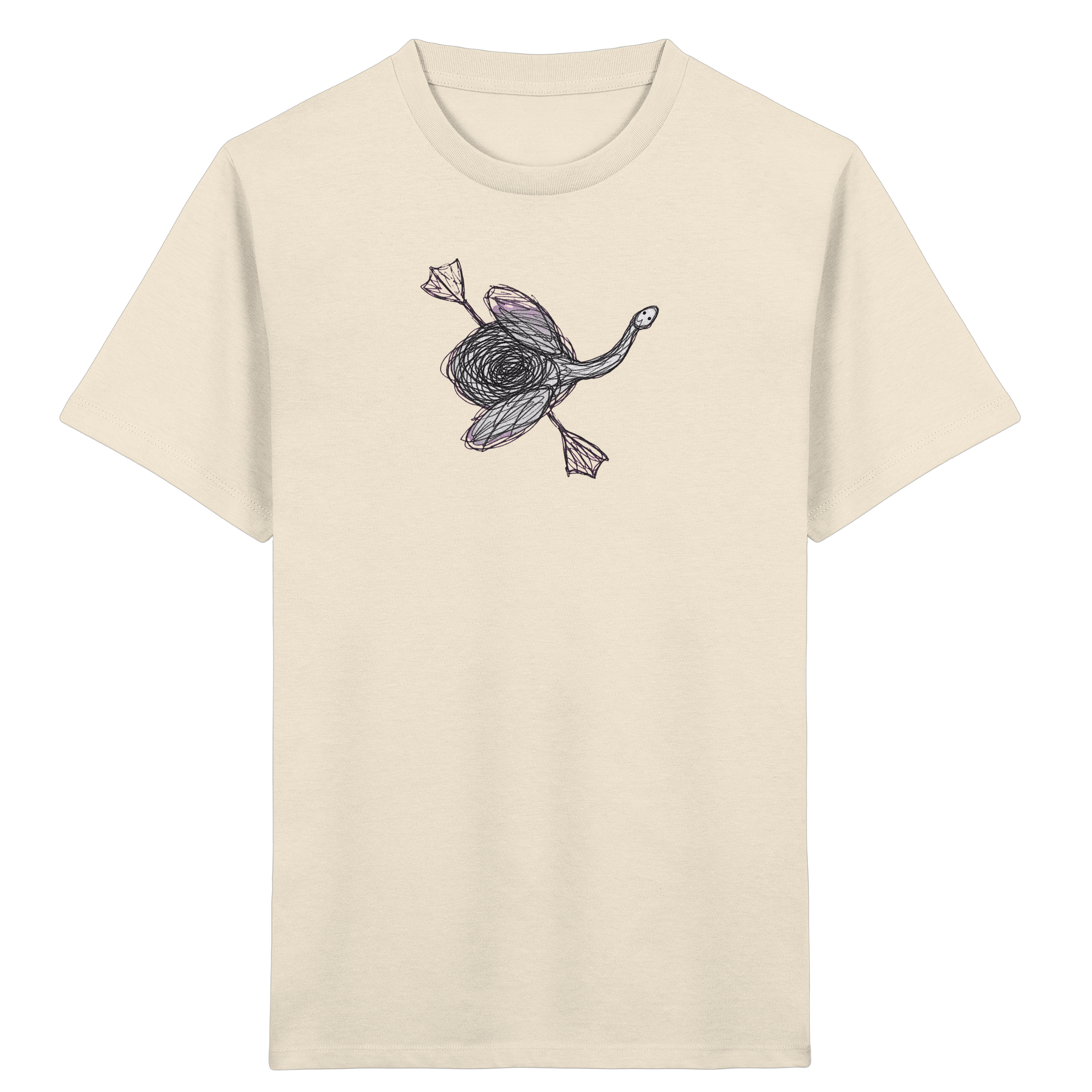 Kinder T-Shirt – Schwan von oben Kritzelmotiv