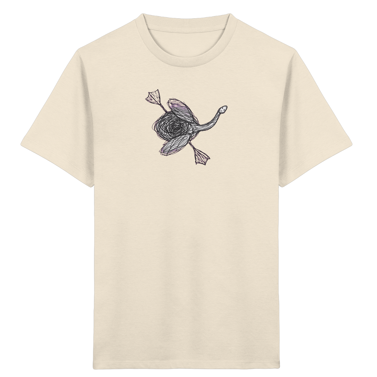 Schwan von oben Kritzelmotiv - Kinder Bio T-Shirt