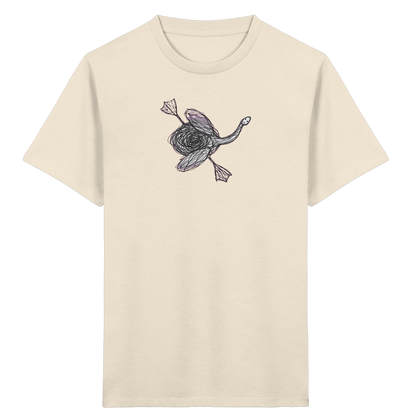 Schwan von oben Kritzelmotiv - Kinder Bio T-Shirt