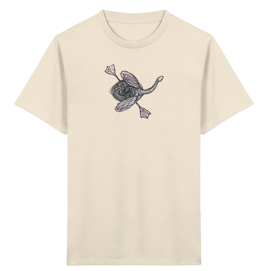 Schwan von oben Kritzelmotiv - Kinder Bio T-Shirt