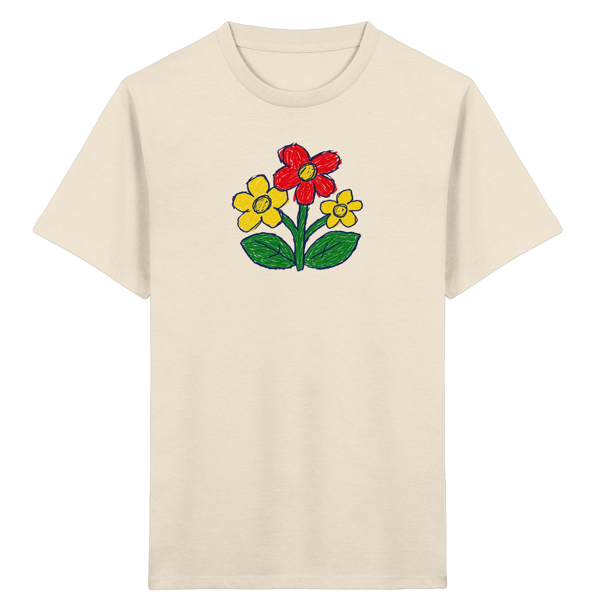 Kritzel-Dreiblüte Kinder T-Shirt - Kinder Bio T-Shirt