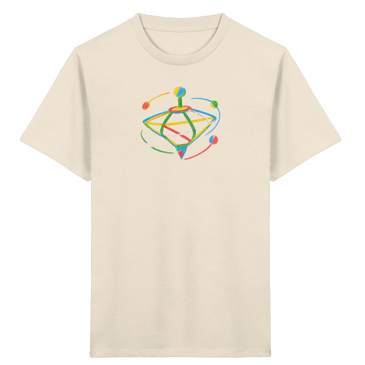 Bunter Farbpunkt Kreisel - Kinder Bio T-Shirt