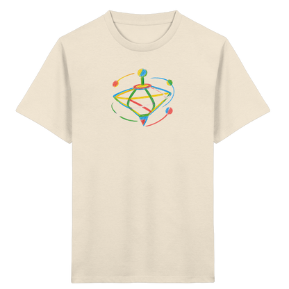Bunter Farbpunkt Kreisel - Kinder Bio T-Shirt