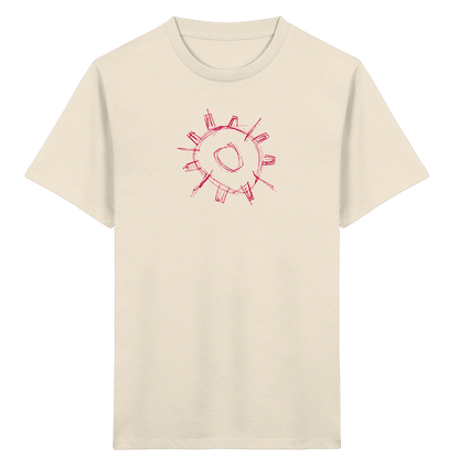 Karminrotes Zackenrad Kinder T-Shirt - Kinder Bio T-Shirt