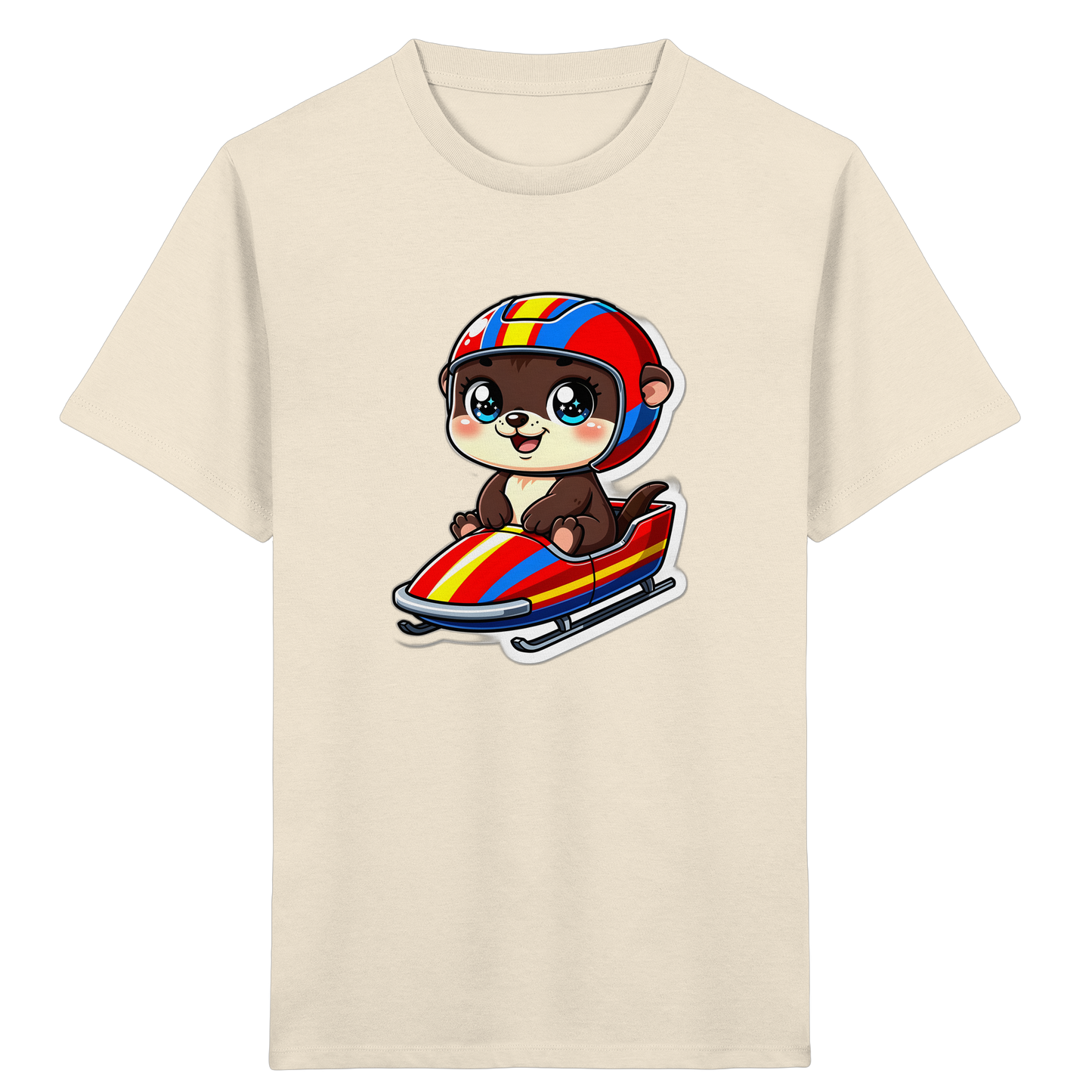 Otter im Bob: Cooles Kinder T-Shirt