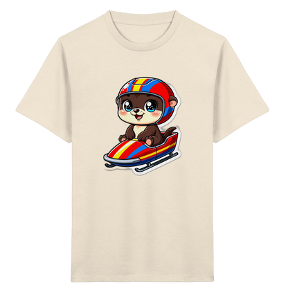 Otter im Bob – Kinder Bio-T-Shirt