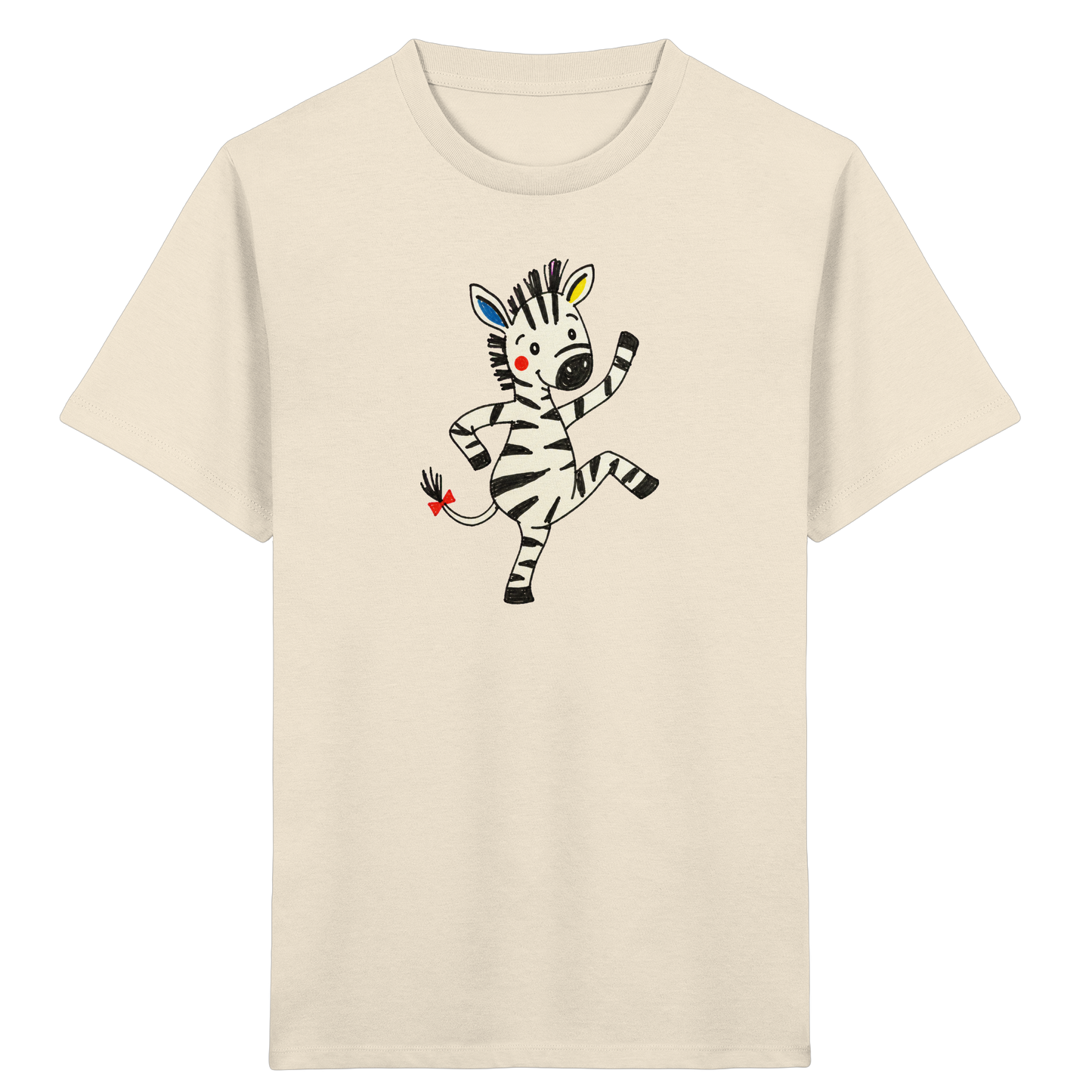 Fröhliches tanzendes Zebra Kinder T-Shirt - Kinder Bio T-Shirt