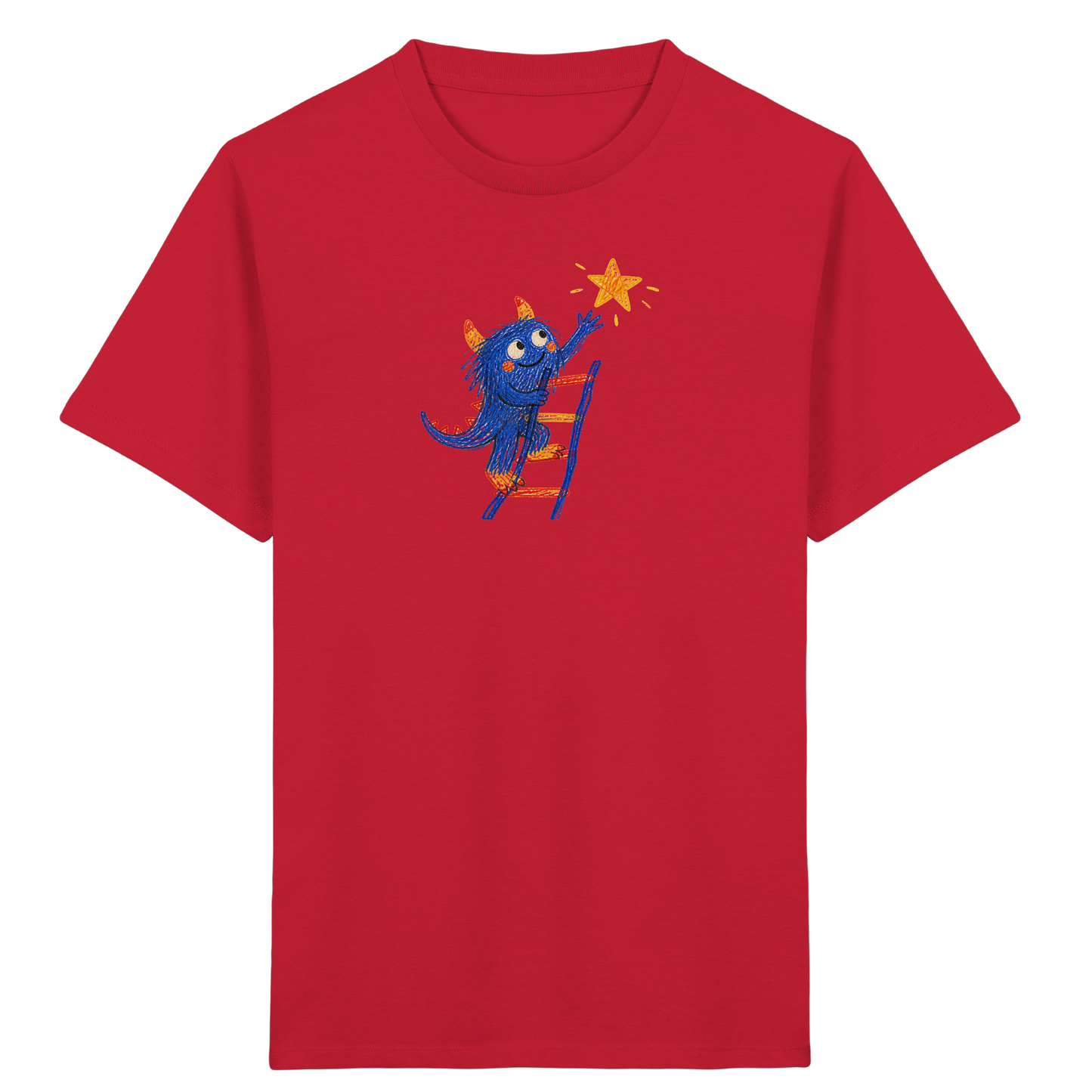 Monster auf der Sternenleiter - Kinder Bio T-Shirt