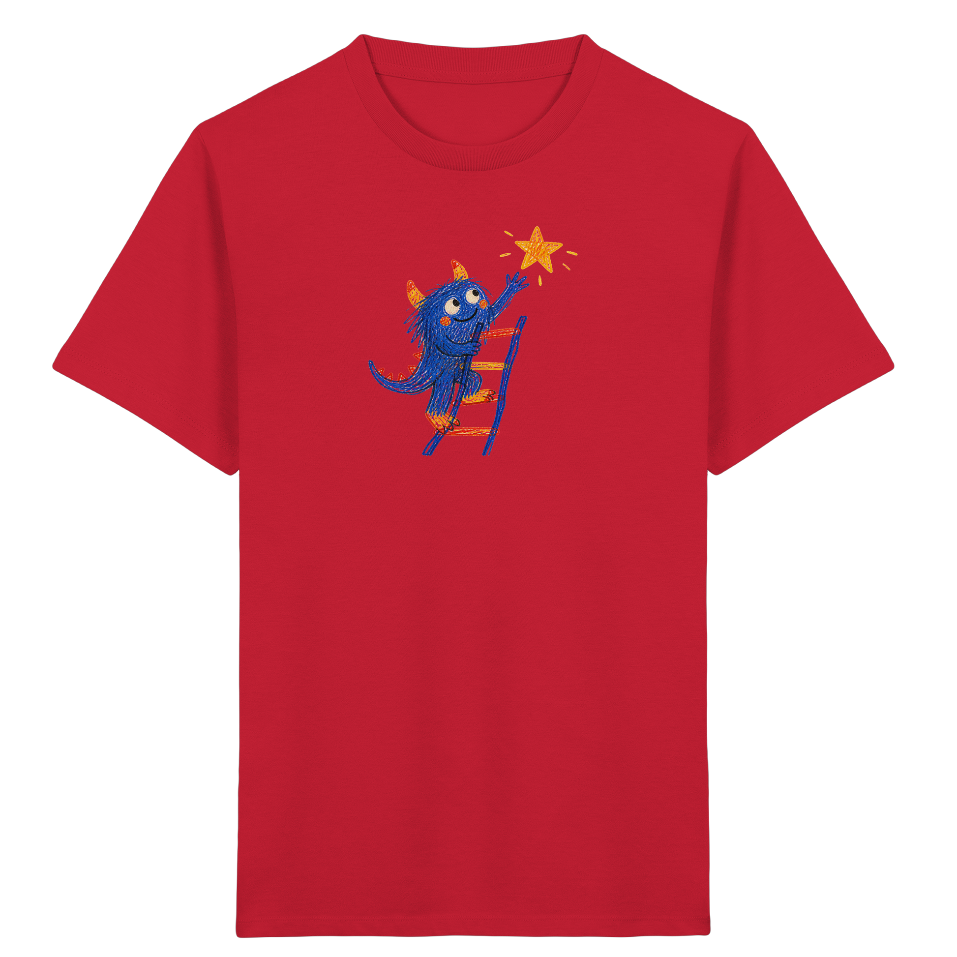 Monster auf der Sternenleiter - Kinder Bio T-Shirt