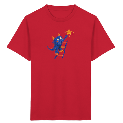 Monster auf der Sternenleiter - Kinder Bio T-Shirt