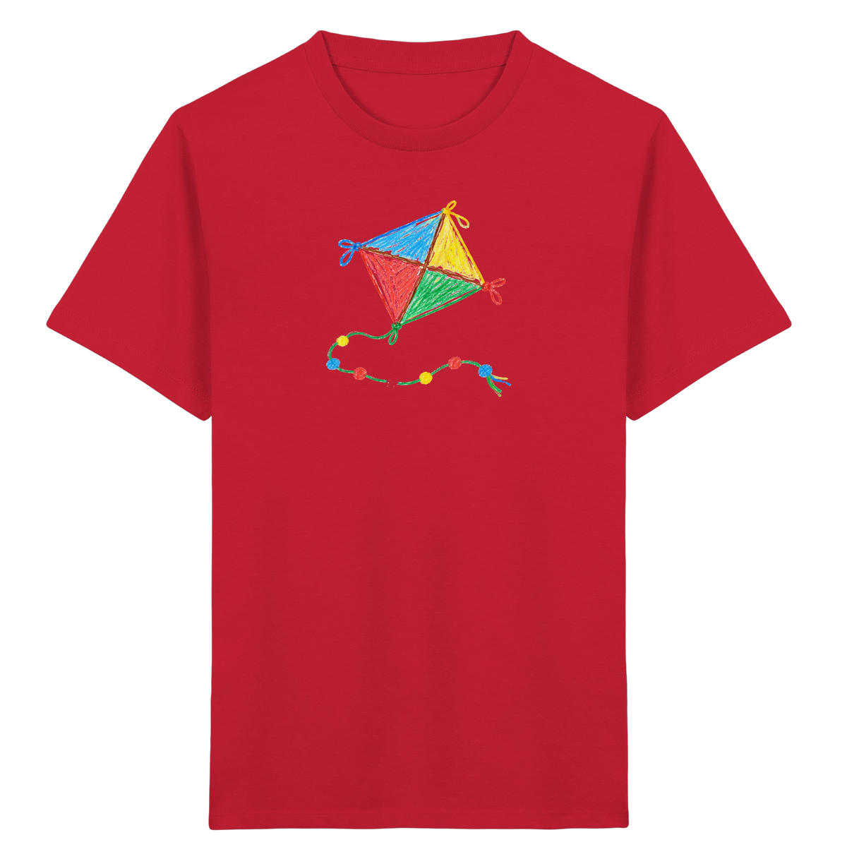 Bunter Drachen mit Knoten - Kinder Bio T-Shirt
