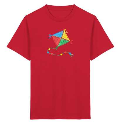 Bunter Drachen mit Knoten - Kinder Bio T-Shirt