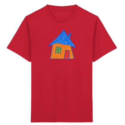 Oranges Haus mit Schornstein - Kinder Bio T-Shirt