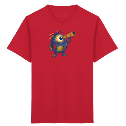 Mondgucker Monster mit Teleskop - Kinder Bio T-Shirt