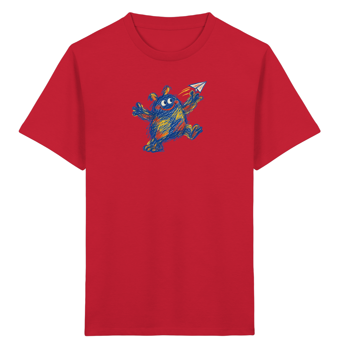 Papierfliegerwerfer Kritzelmonster Kinder Shirt - Kinder Bio T-Shirt