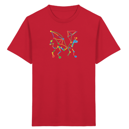 Bunter Farbpunkt Drache - Kinder Bio T-Shirt