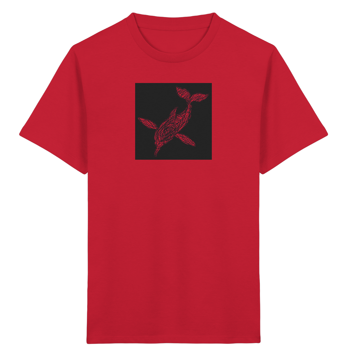 Delfin von oben - Kinder Bio T-Shirt