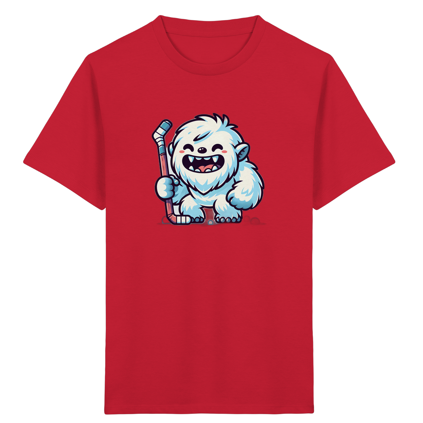 Yeti Eishockey: Fröhliches Kinder T-Shirt
