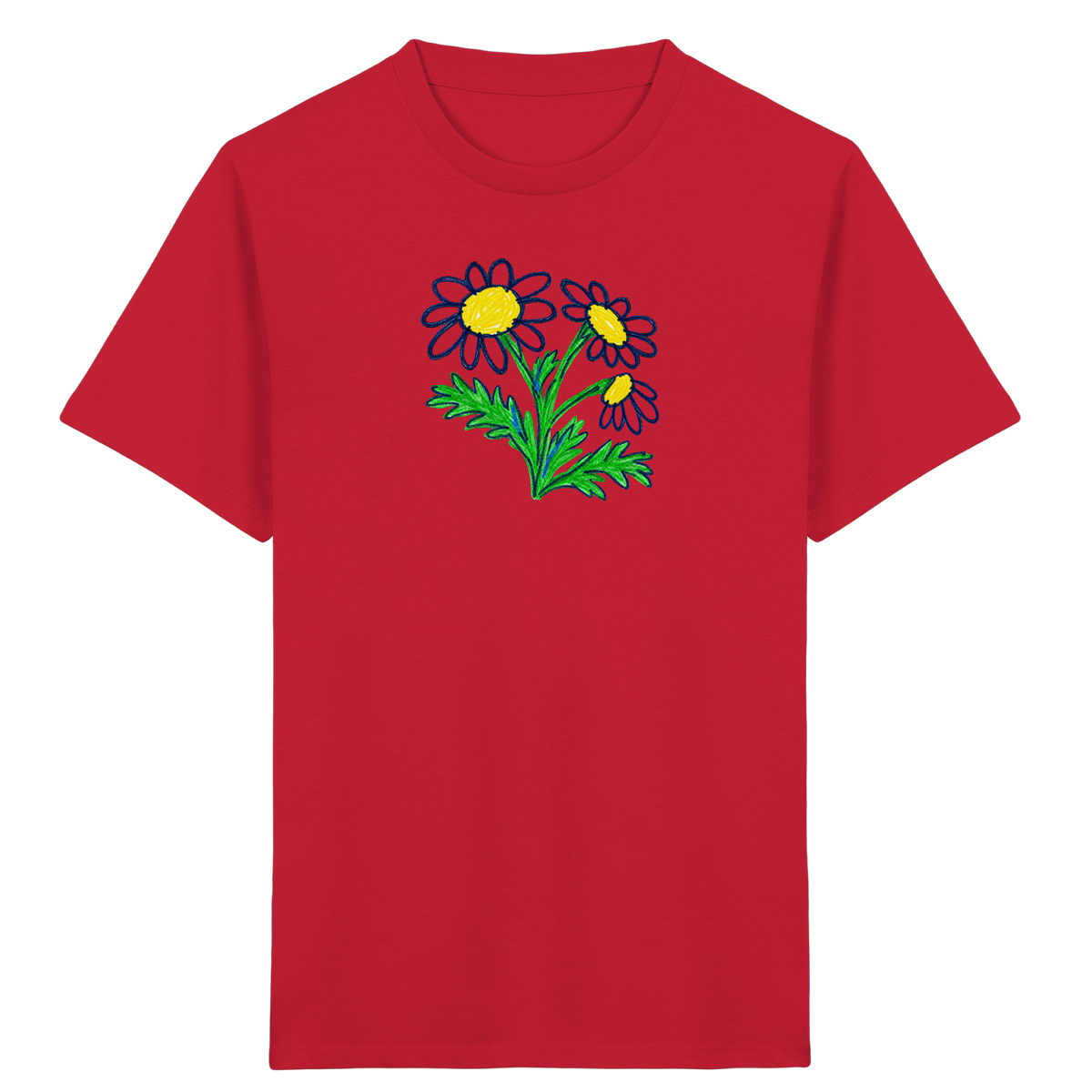 Kritzel-Kamille Kinder T-Shirt - Kinder Bio T-Shirt