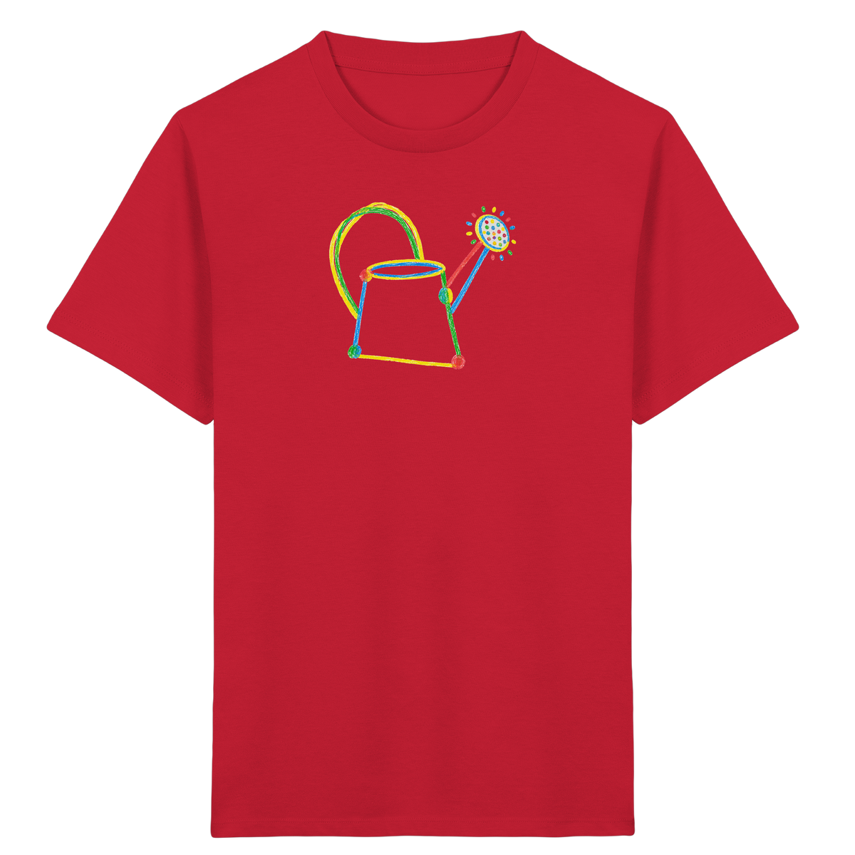 Bunte Kreide Gießkanne Kinder - Kinder Bio T-Shirt