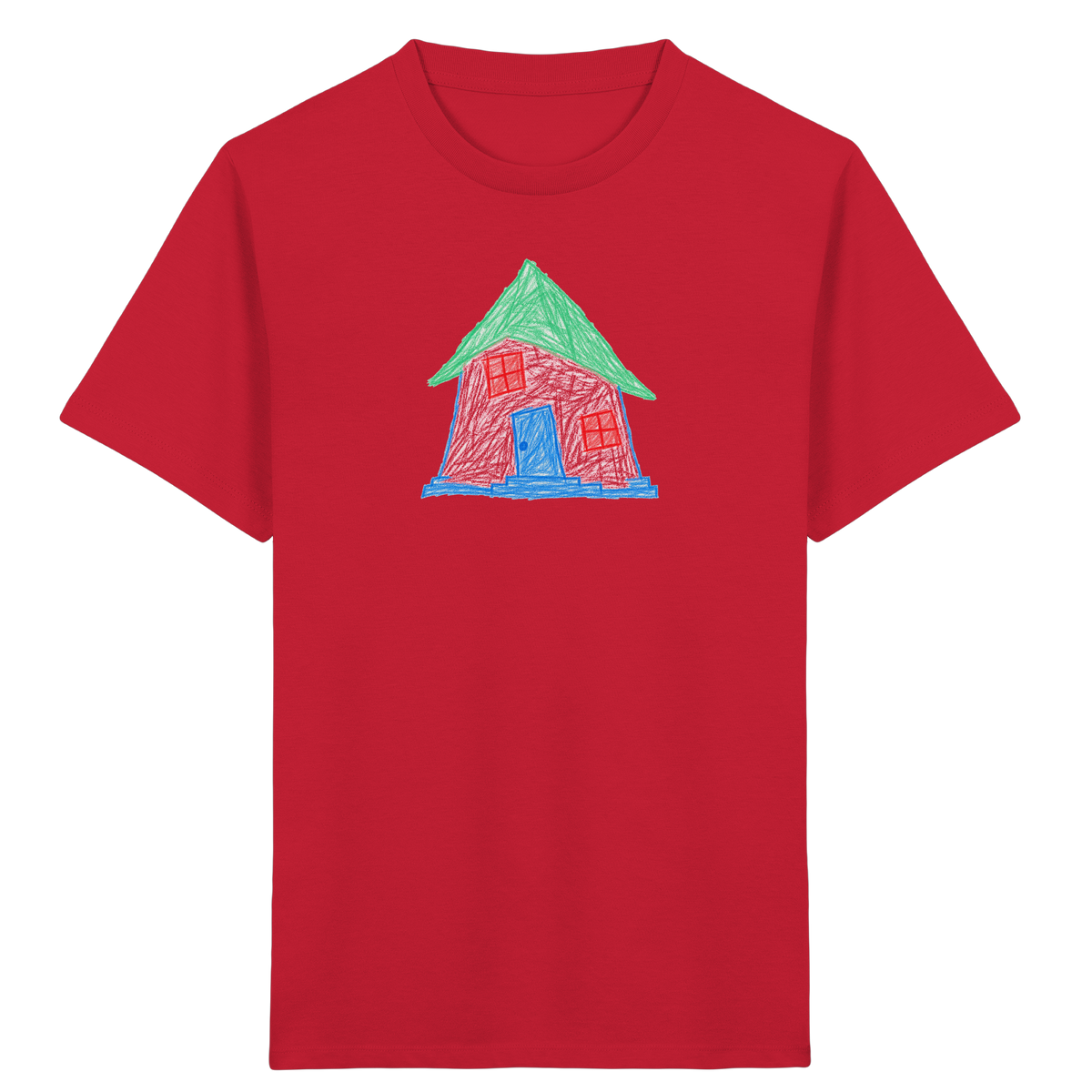 Rosa Schiefhaus Kinderzeichnung - Kinder Bio T-Shirt