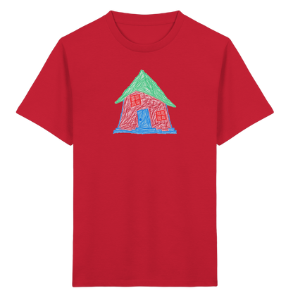 Rosa Schiefhaus Kinderzeichnung - Kinder Bio T-Shirt