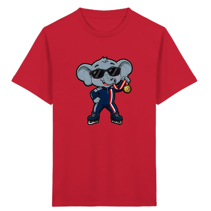 Eislaufender Elefant: Cooles T-Shirt für Kinder - Kinder Bio T-Shirt