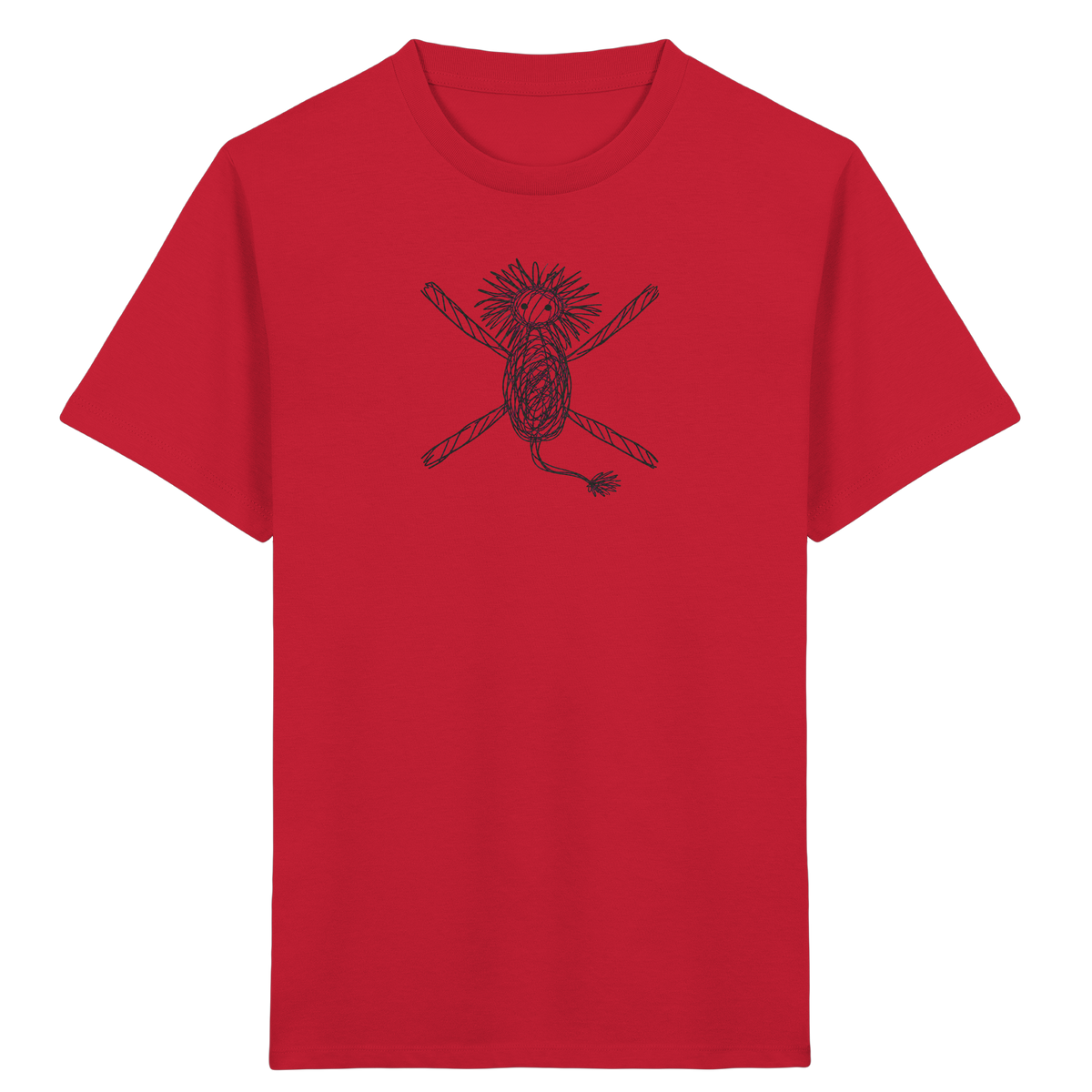 Löwe von oben gezeichnet - Kinder Bio T-Shirt