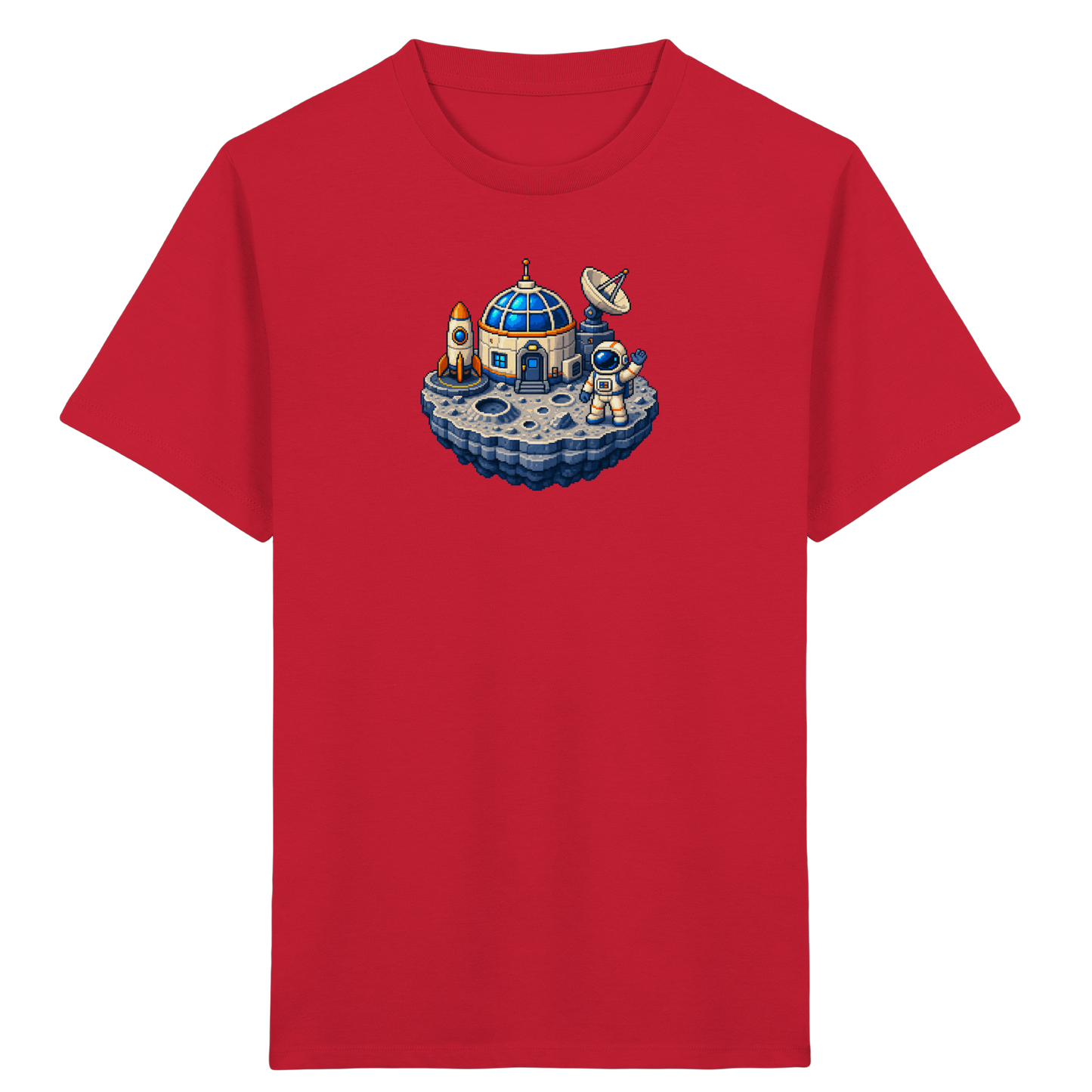 Coole Pixel Mondbasis Kinder T-Shirt - Kinder Bio T-Shirt