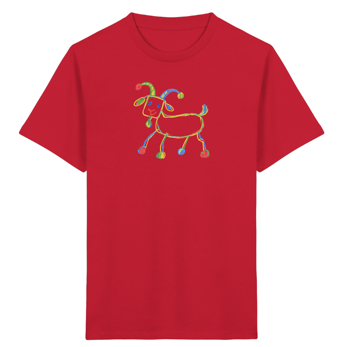 Freche Farbpunkt Ziege - Kinder Bio T-Shirt