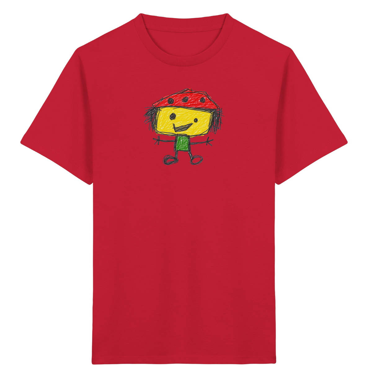 Kritzelkopf mit Tupfenhut - Kinder Bio T-Shirt