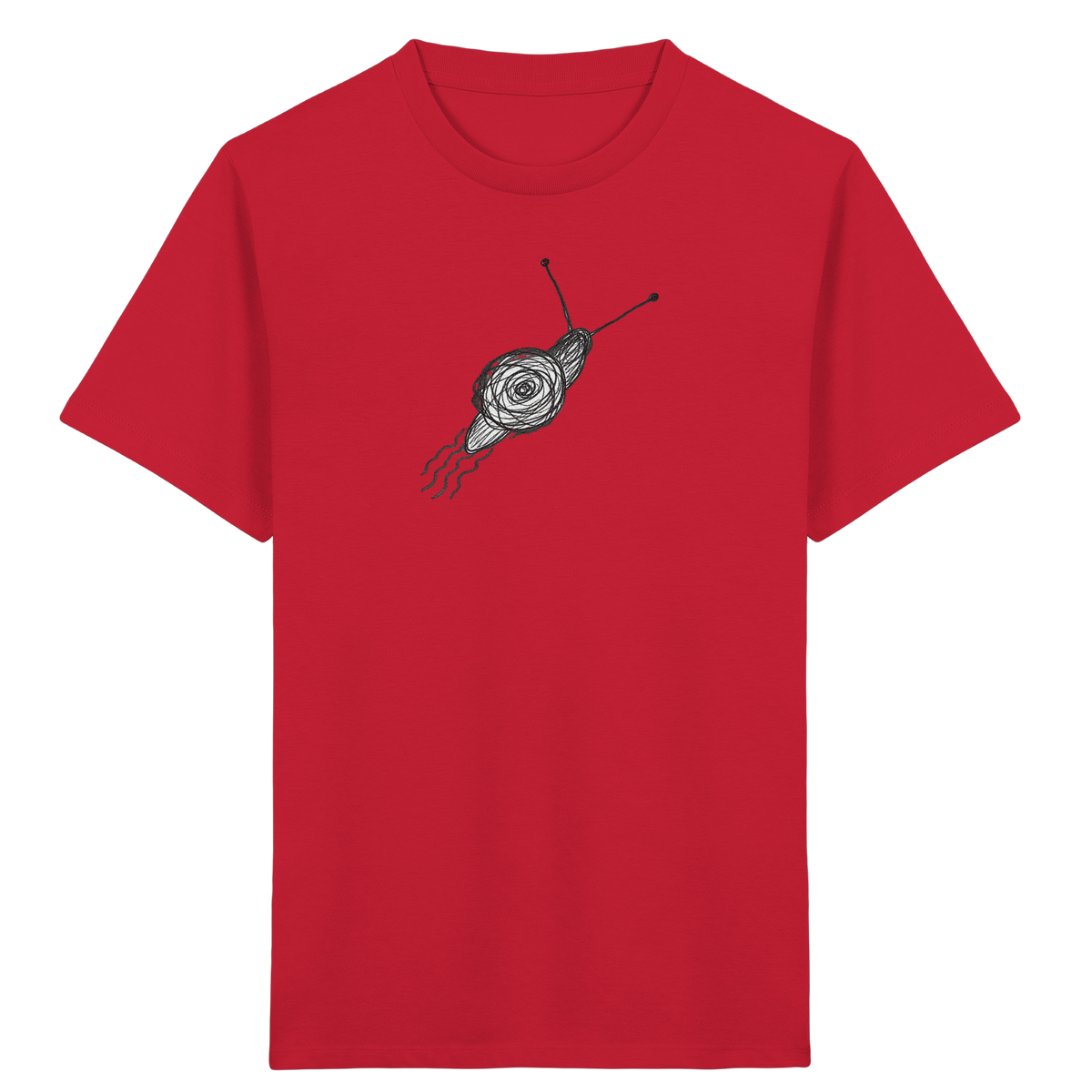 Schnecke von oben Kinderzeichnung - Kinder Bio T-Shirt