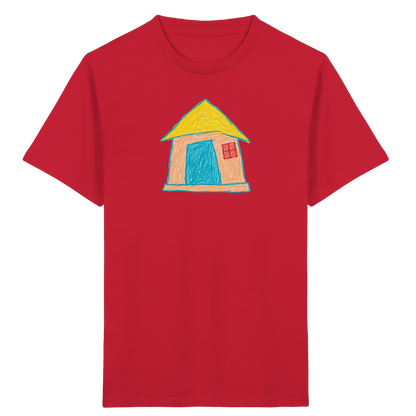 Pfirsichfarbenes Türhaus für Kinder - Kinder Bio T-Shirt