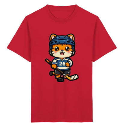 Tiger Eishockey Spieler Kinder T-Shirt - Kinder Bio T-Shirt