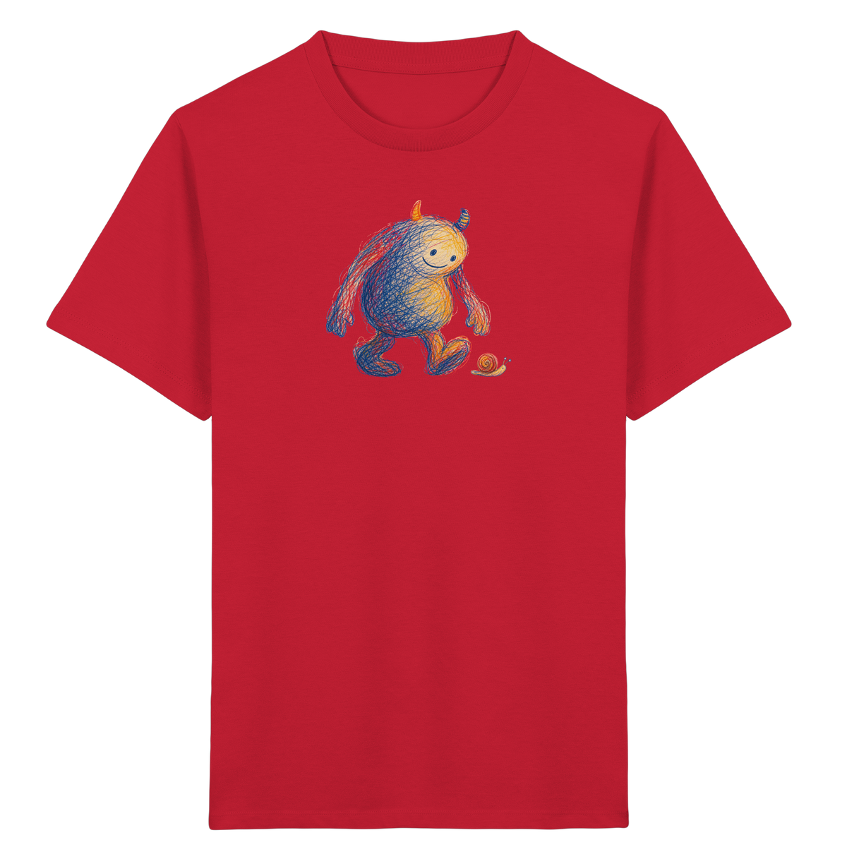 Schneckenfreund Monster Kinder T-Shirt - Kinder Bio T-Shirt