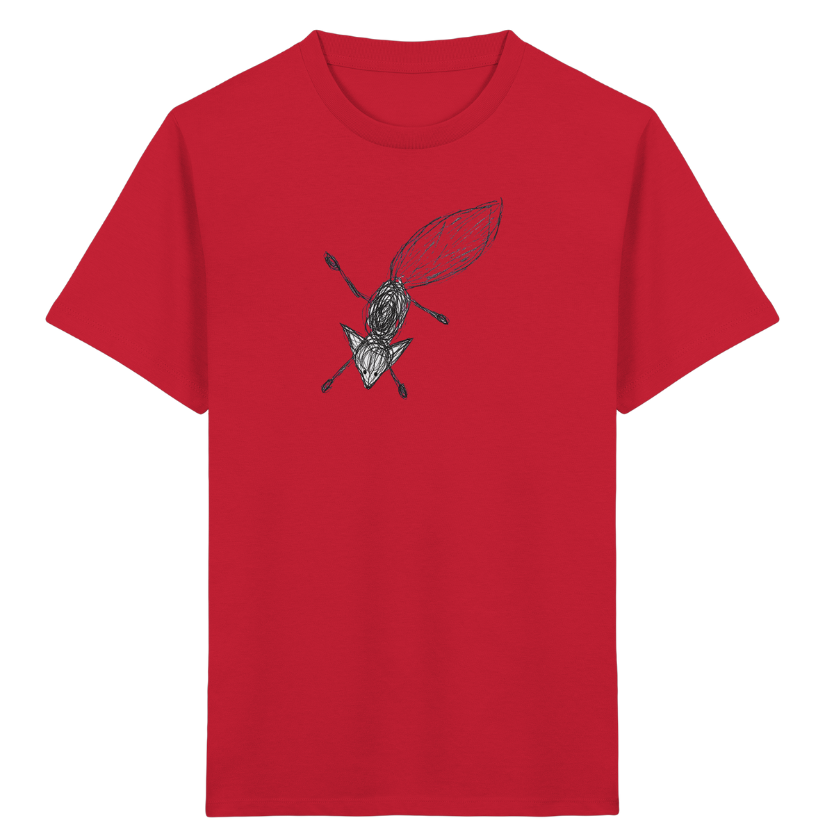 Fuchs von oben gezeichnet - Kinder Bio T-Shirt