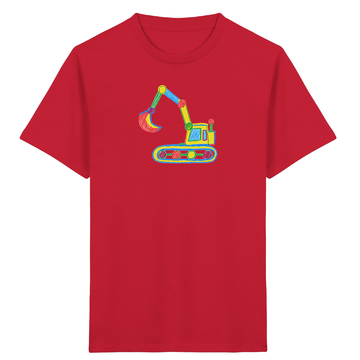 Bunter Punkt Bagger - Kinder Bio T-Shirt