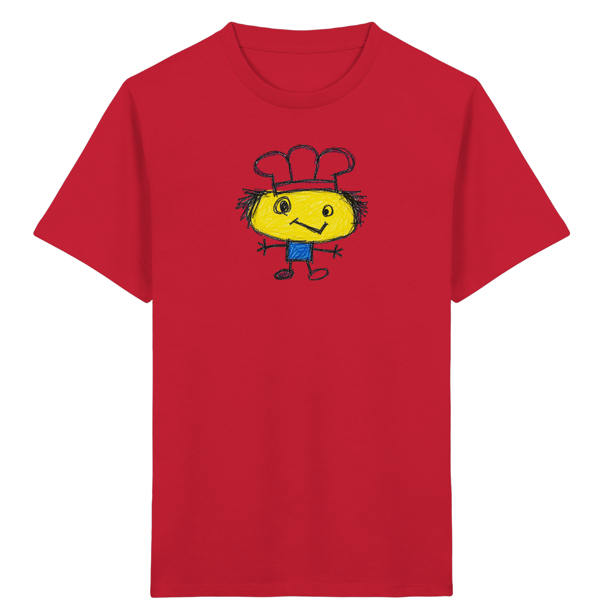 Kritzelkopf mit Kochmütze - Kinder Bio T-Shirt