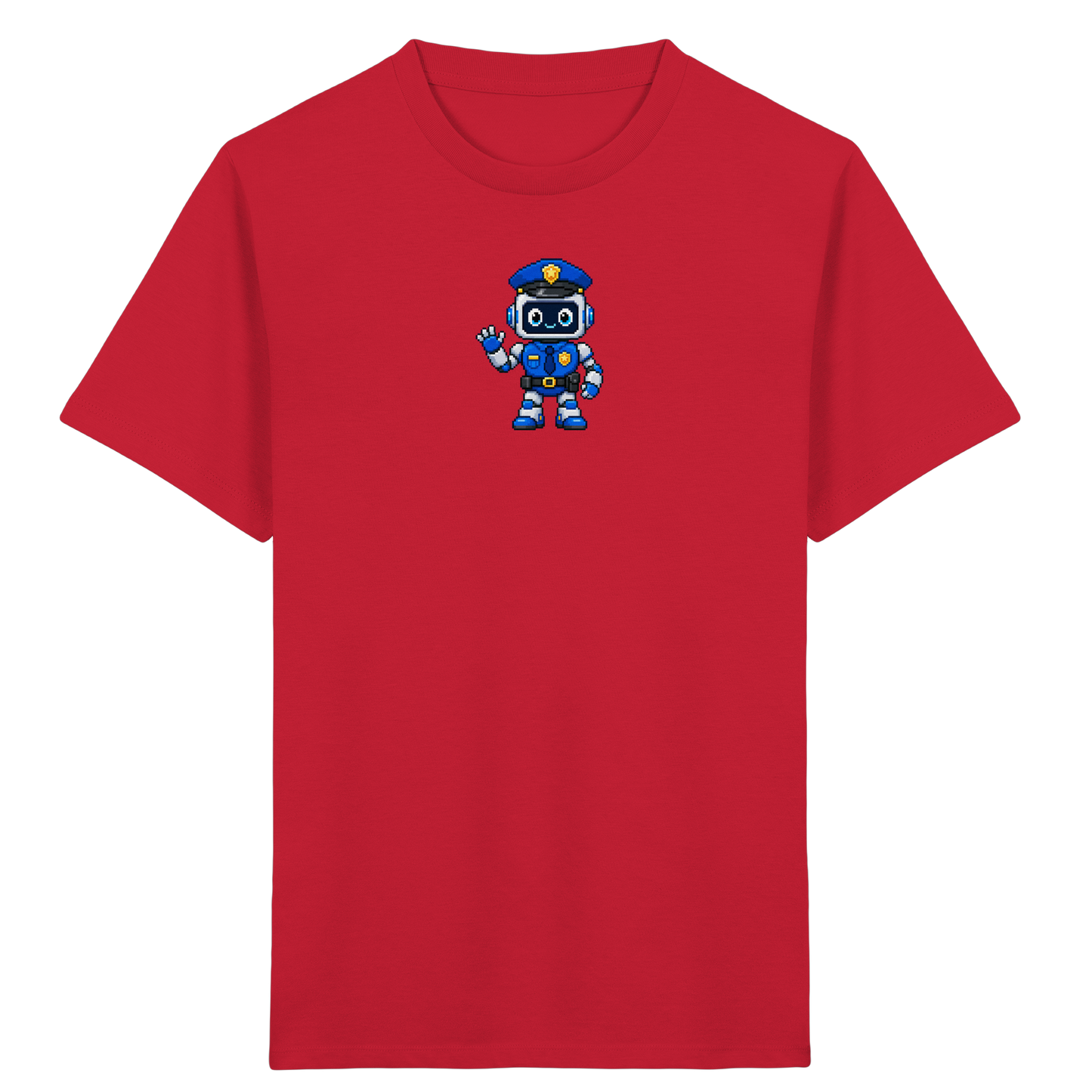 Pixel Roboter Polizei: Winkendes Kinder-T-Shirt - Kinder T-Shirt