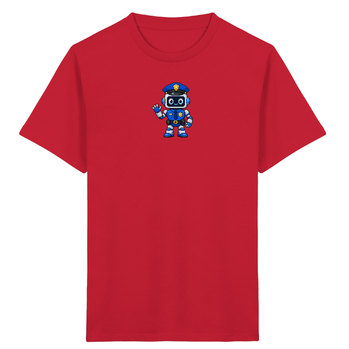 Pixel Roboter Polizei: Winkendes Kinder-T-Shirt - Kinder T-Shirt