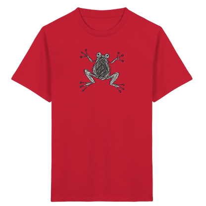 Frosch von oben Kinderzeichnung - Kinder Bio T-Shirt