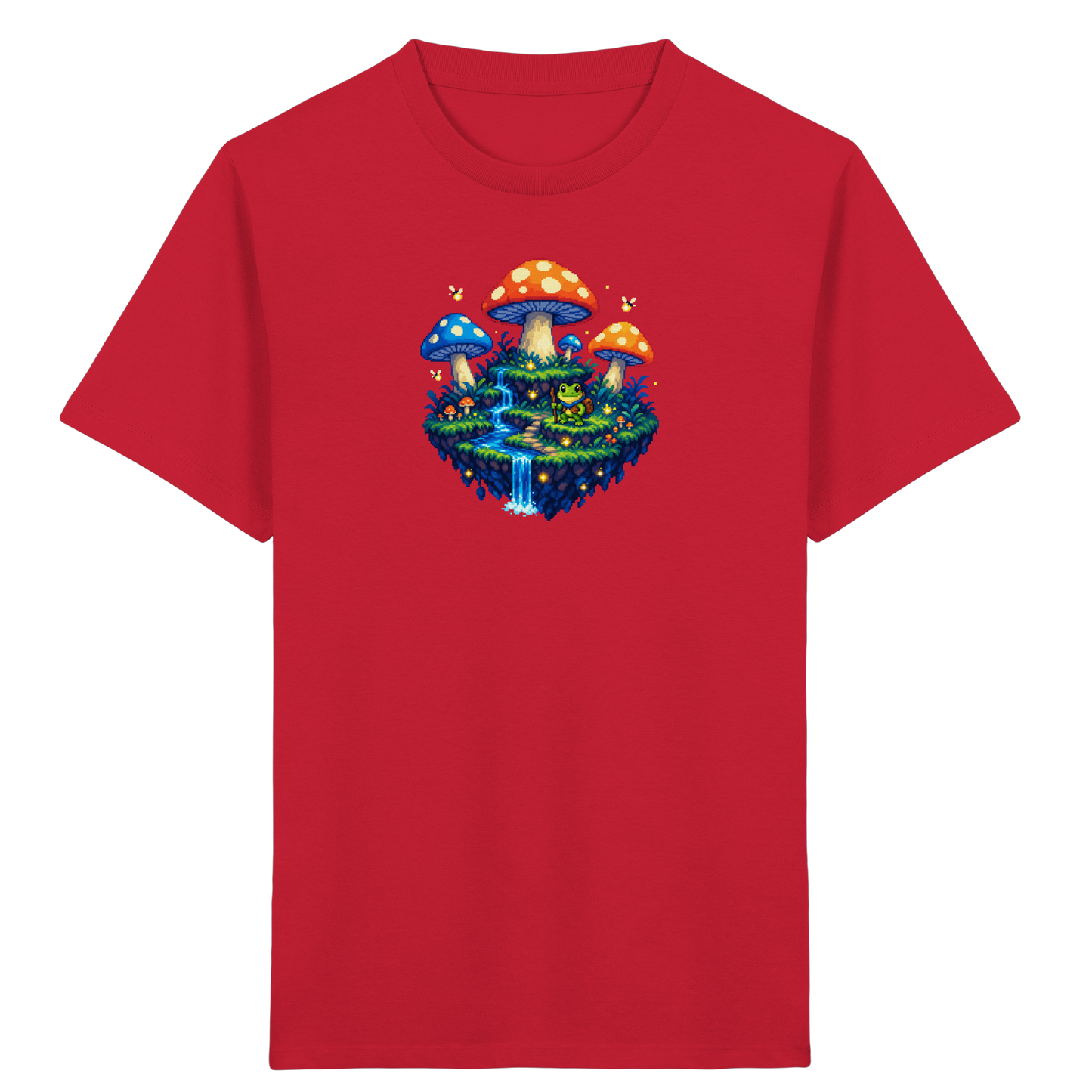 Magisches Pixel Abenteuer Frosch Shirt - Kinder Bio T-Shirt