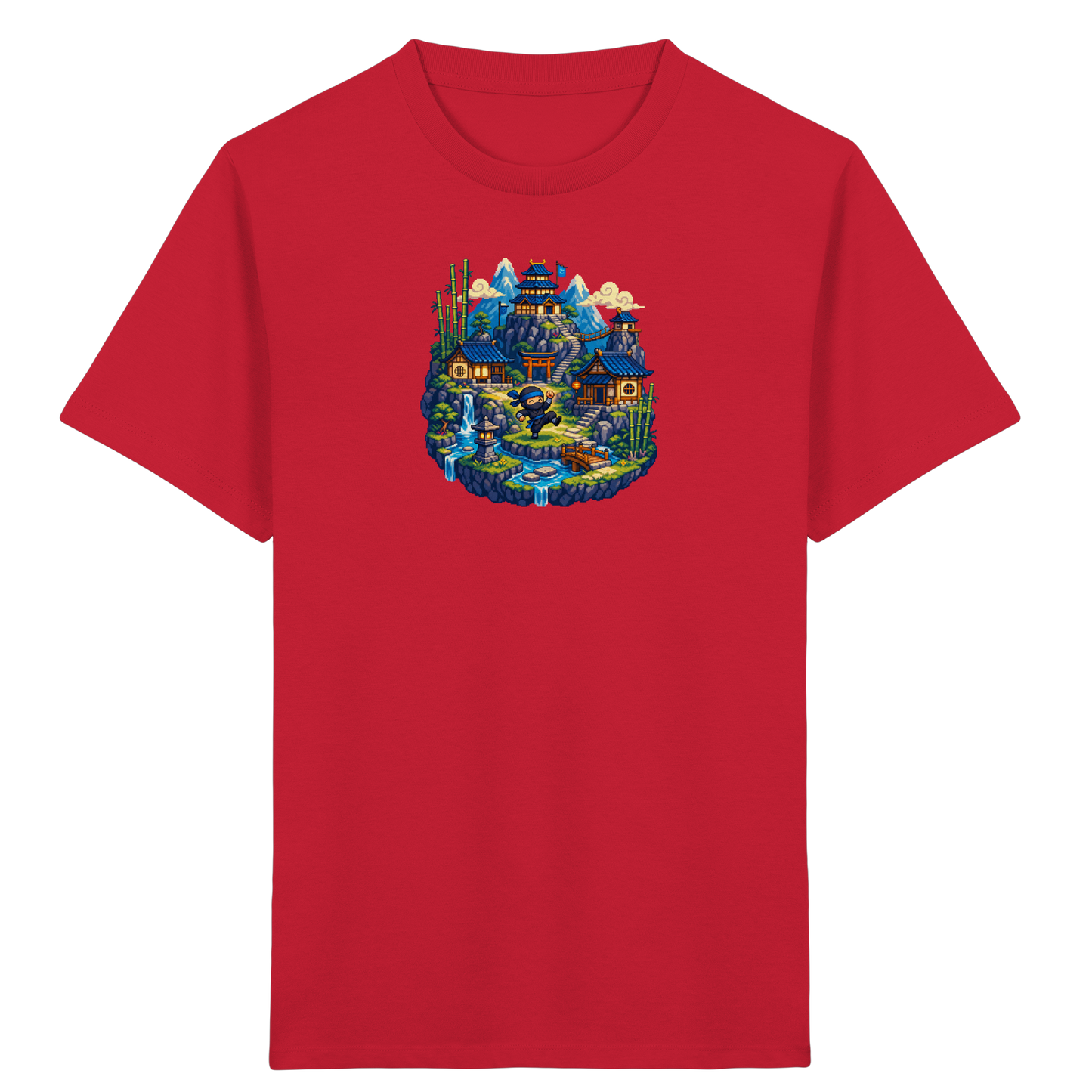 Cooles Ninja Pixel Art T-Shirt - Kinder Bio T-Shirt