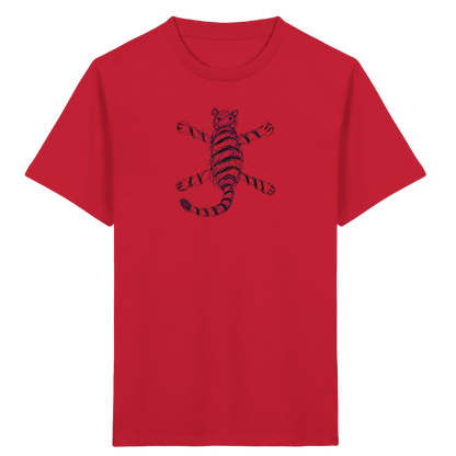 Tiger von oben gezeichnet - Kinder Bio T-Shirt